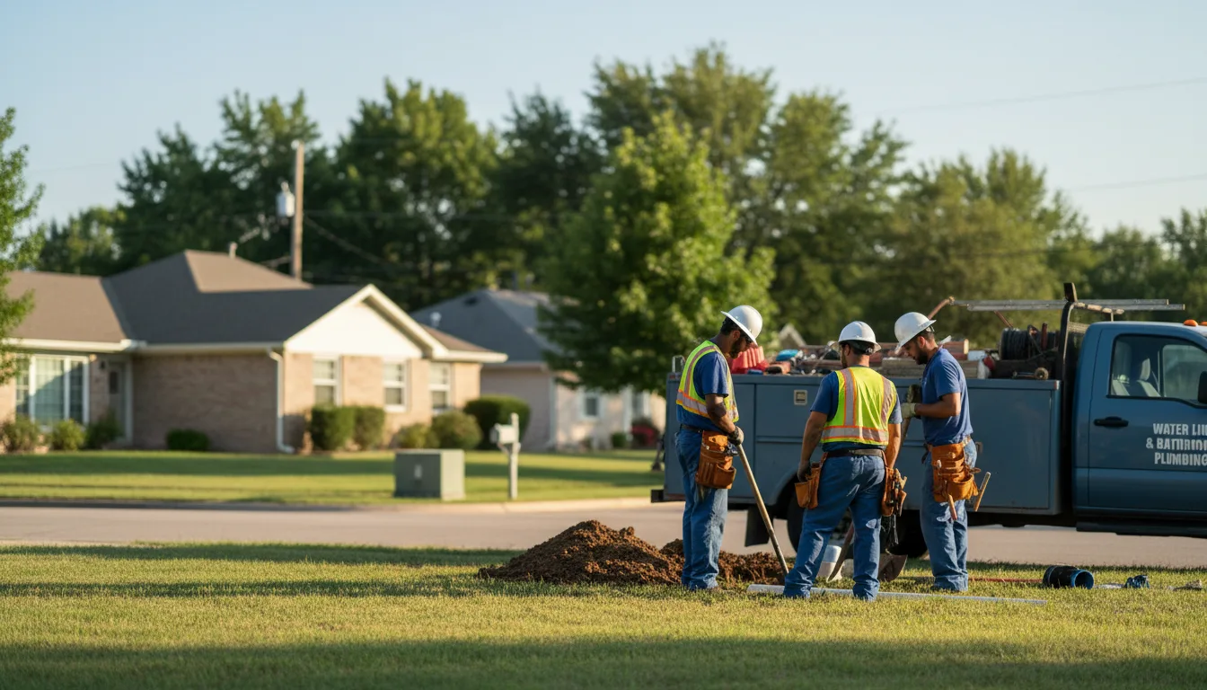 Residential water line and bathroom plumbing service in Huntertown, IN